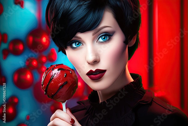 Obraz Junge Frau ist Eis , KI generiert