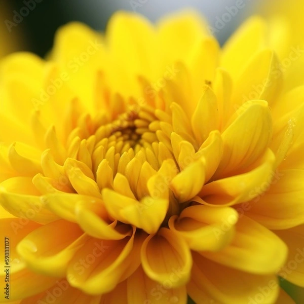 Fototapeta background of yellow flowers in close-up.  generative AI