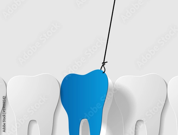 Obraz Sick tooth pulling off