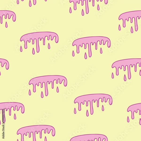 Obraz Vector abstract cake cream repeating pattern background. Generative AI