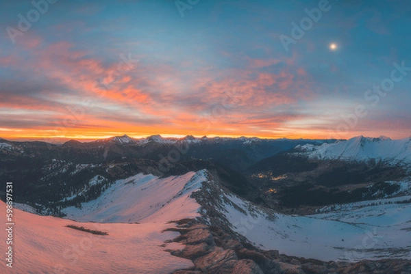 Obraz Alpine sunrise on Agrafa mountains	

