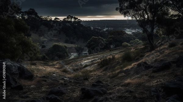 Obraz darkness landscape. Generative AI