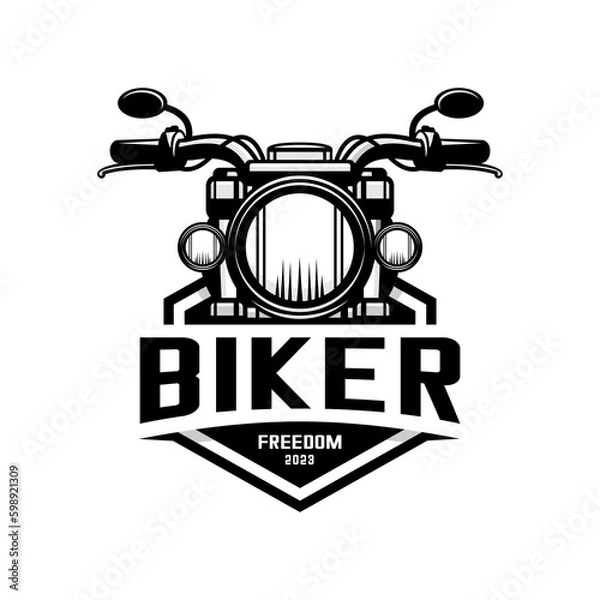 Fototapeta motorcycle vector, biker community vector on white background