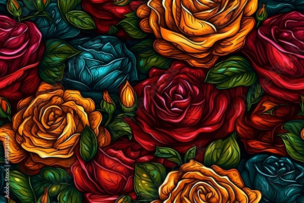 Fototapeta Rosenmuster