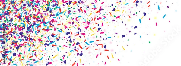 Fototapeta Color Polka Effect Vector White Panoramic