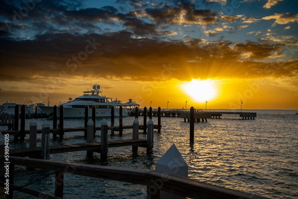 Obraz sunset over the pier