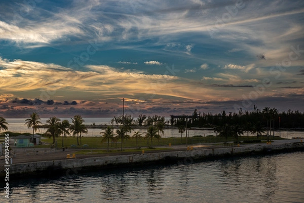 Obraz sunset over the beach
