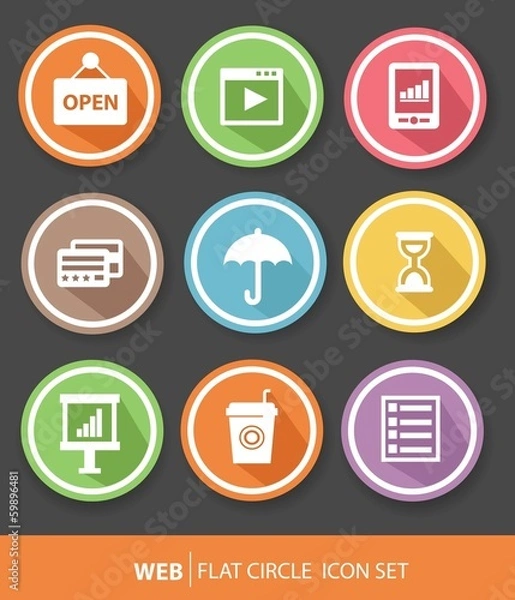 Obraz Web icons,Colorful version,vector