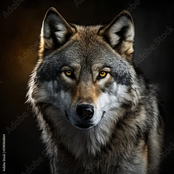 Obraz gray wolf portrait