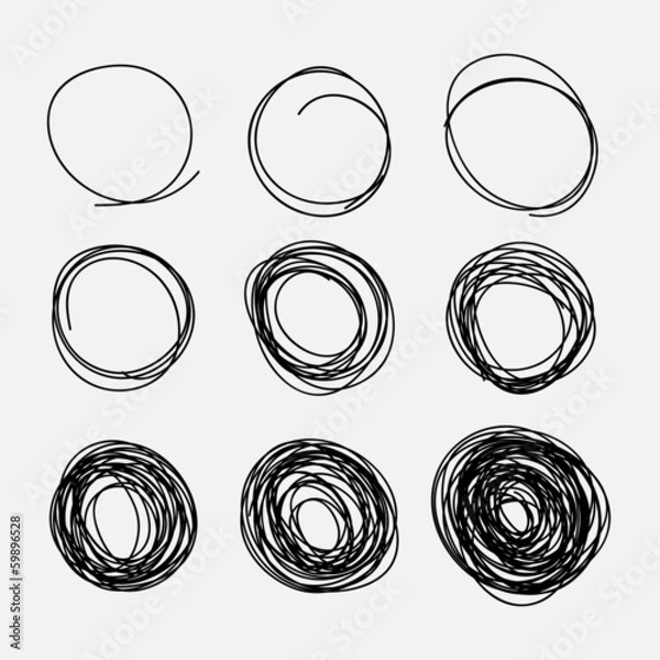 Obraz Hand-drawn circles
