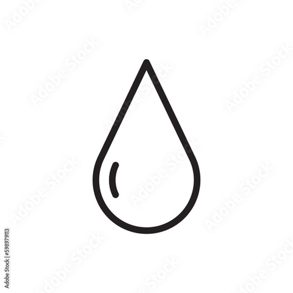 Fototapeta Water drop flat sign design. Petroleum vector icon. Oil drop icon. Ink drop icon. Teardrop symbol. Drop pictogram. UX UI icon
