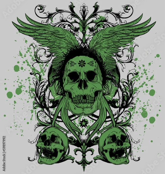 Fototapeta Winged skull master