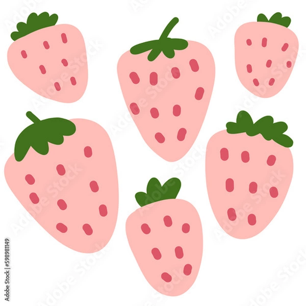 Fototapeta strawberry seamless pattern