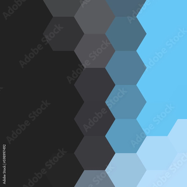 Fototapeta Blue and black geometric background. polygonal style. Sample. Layout. Hexagons. eps 10