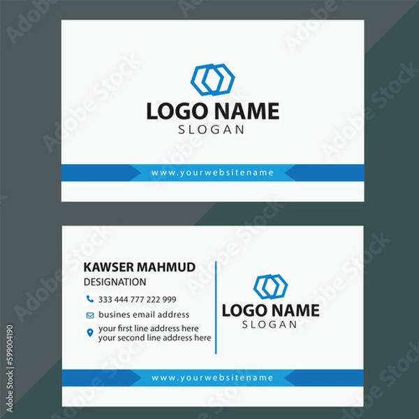 Obraz Corporate business card design (editable vector file)