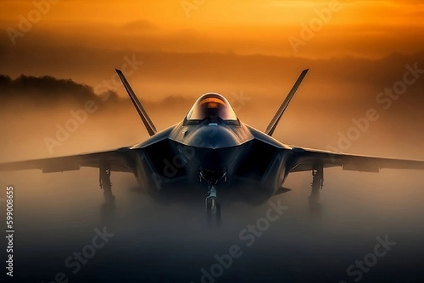 Obraz F-35 Jet with Sun set