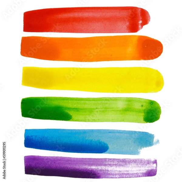 Fototapeta Illustration with hand drawn abstract watercolor background