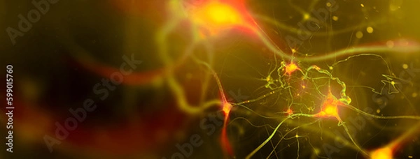 Obraz Nerve cells background with copy space