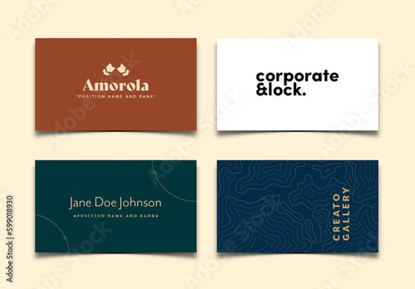 Obraz Multiple Business Cards Template Layout
