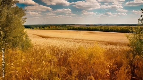 Fototapeta Calm field for dreaming or sleeping