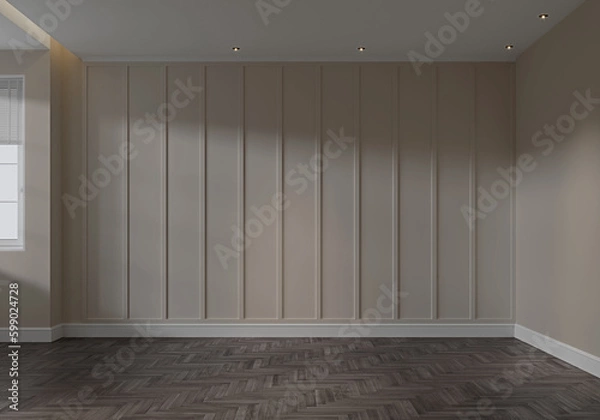 Fototapeta Empty modern  apartment interior 3d render