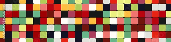 Fototapeta Color checkered squares background abstract illustration