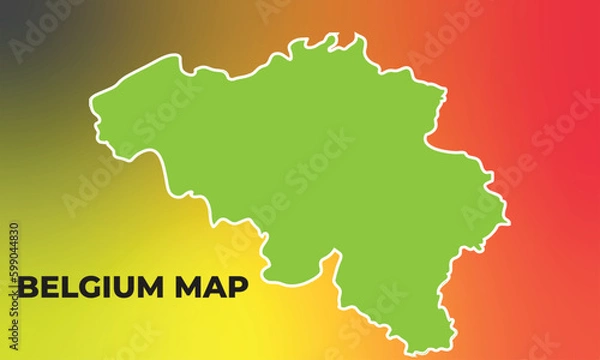 Fototapeta belgium map vector