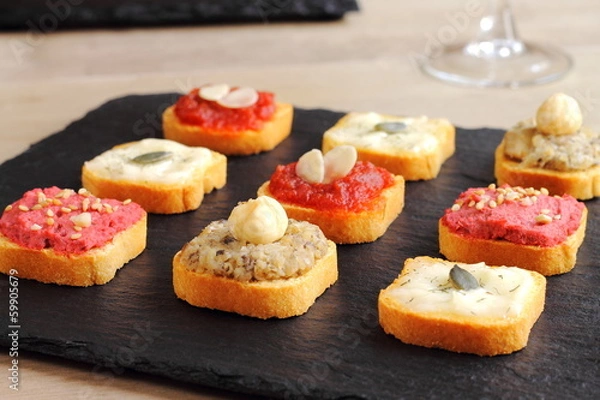 Obraz Assortment of canapes