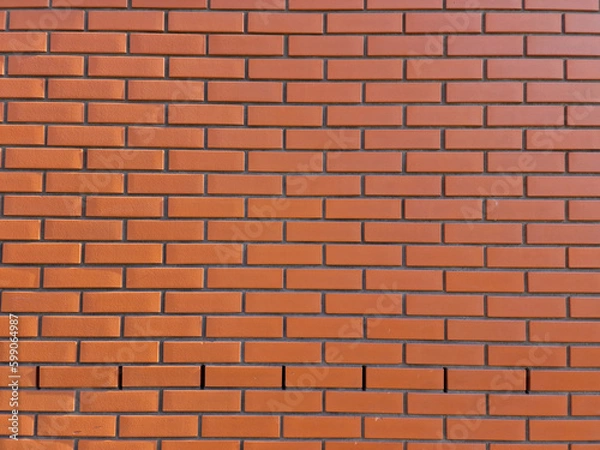 Fototapeta Orange brick wall background texture. pattern, texture, background