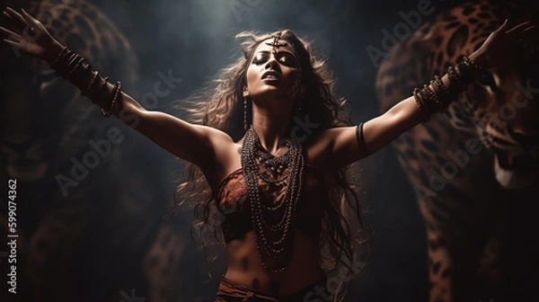 Obraz Ancient Indian goddess dancing