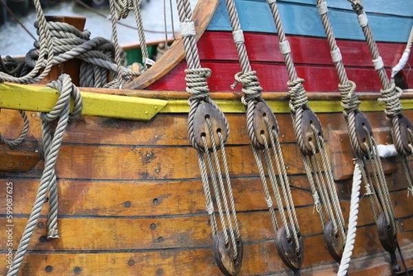 Obraz Detail eines historisches Schiffs 