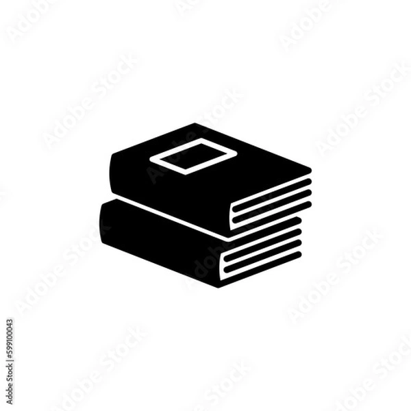 Fototapeta Book icon vector. Open book vector icon.