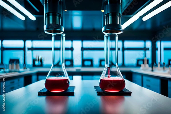 Obraz laboratory tubes with liquid