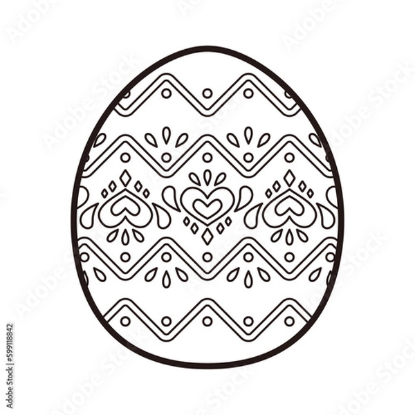 Fototapeta イースターエッグ ぬりえ