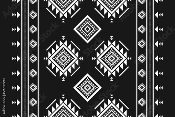 Obraz Geometric ethnic seamless pattern traditional. American, Mexican style. Aztec ornament print. Design for background, wallpaper, illustration, fabric, clothing, carpet, textile, batik, embroidery.