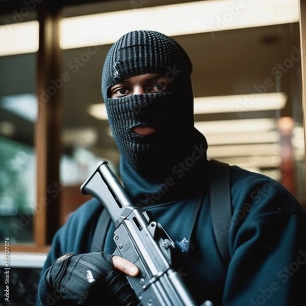 Fototapeta burglar - Generated by Artificial Intelligence