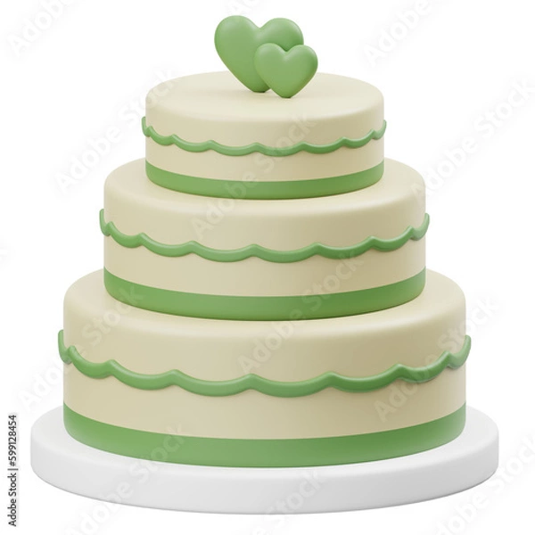 Obraz Wedding Cake 3D Icon