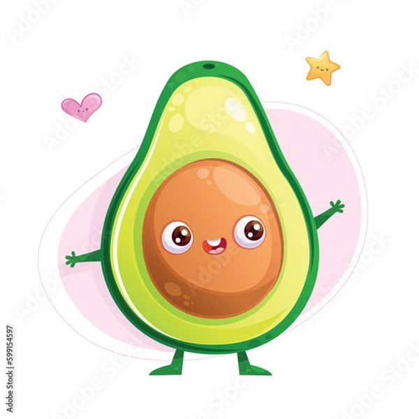 Obraz Happy smiling avocado