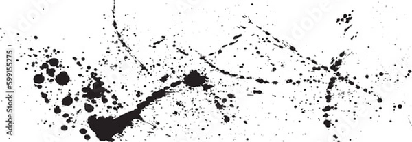 Obraz 波　波しぶき　手書きの毛筆イラスト