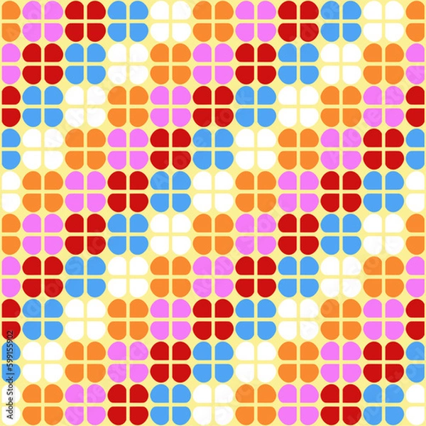 Obraz Seamless geometrical pattern on yellow