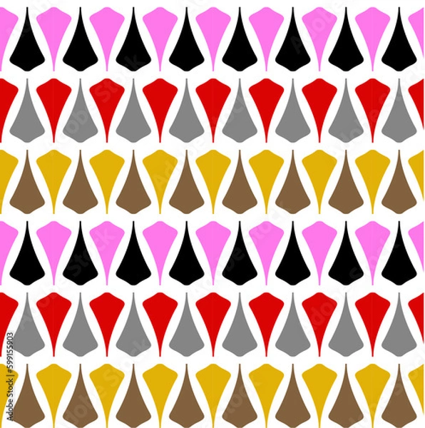 Obraz Seamless geometrical pattern on white