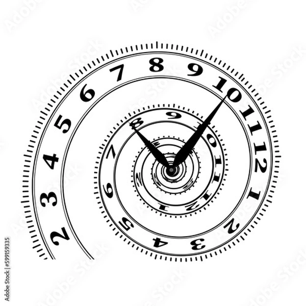 Obraz Symbol infinite time spiral vector illustration