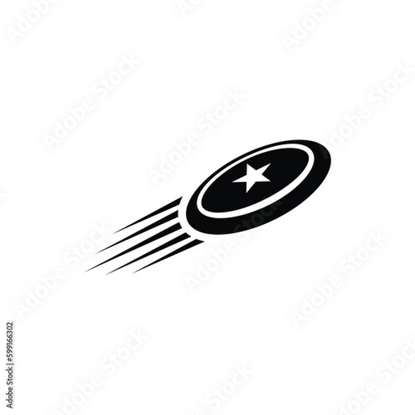 Fototapeta frisbee icon vector
