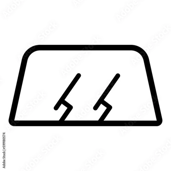 Fototapeta Car Wiper black icon. Suitable for website, content design, poster, banner, or video editing needs