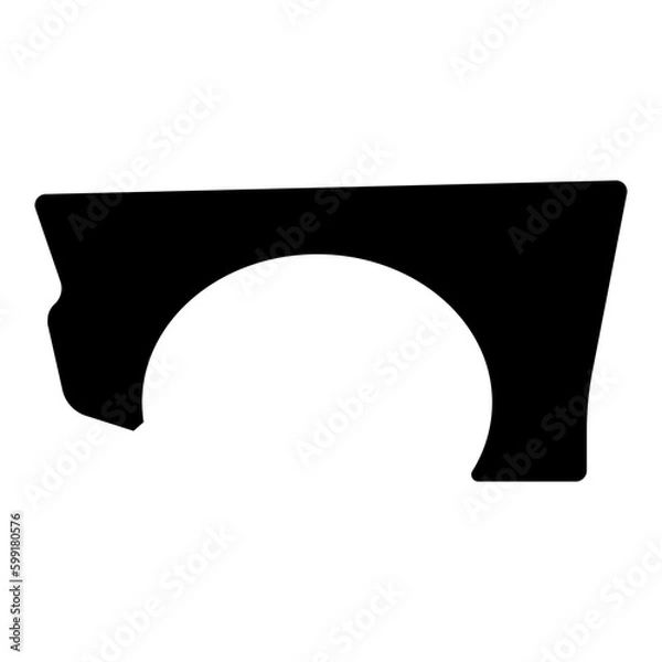 Fototapeta Car Fender black icon. Suitable for website, content design, poster, banner, or video editing needs