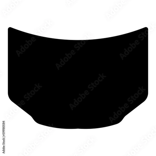 Fototapeta Car Hood black icon. Suitable for website, content design, poster, banner, or video editing needs