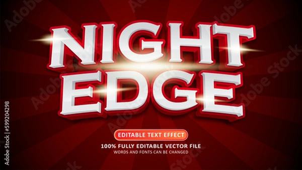 Obraz Night edge esport title 3d editable modern text effect