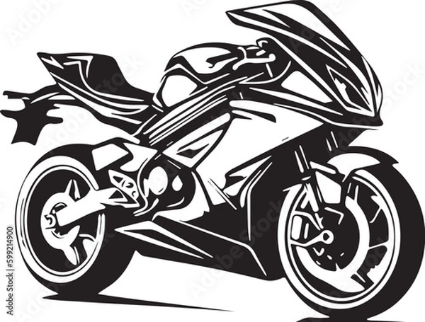Fototapeta motorcycle on a white background vector