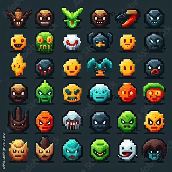 Fototapeta funny monster character avatar ai generated