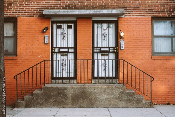 Obraz two front doors side by side